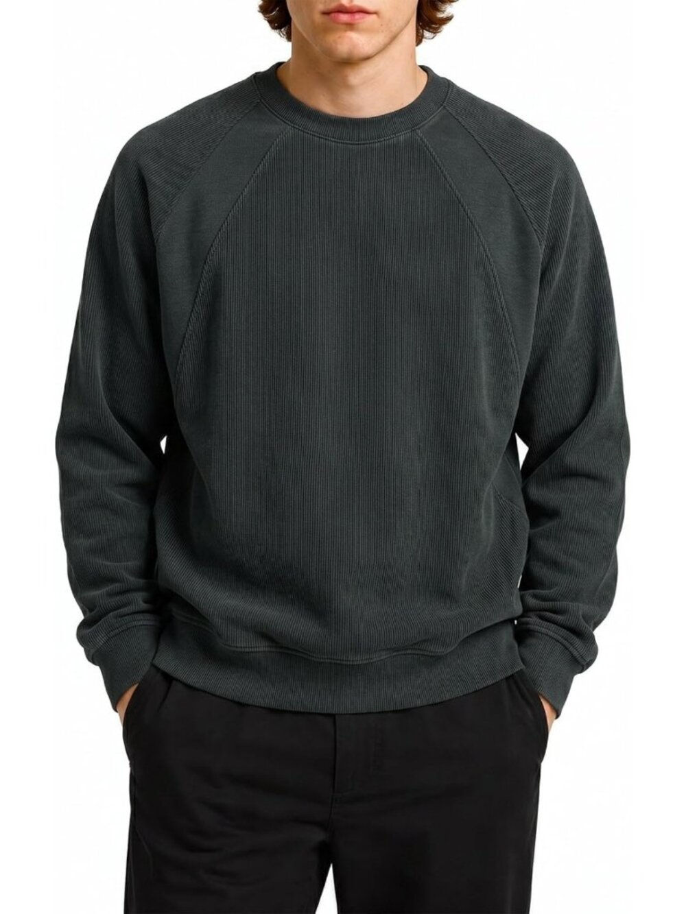 Men's Oversized Long Sleeve Crewneck Sweatshirt | Casual Cozy Top for Everyday
